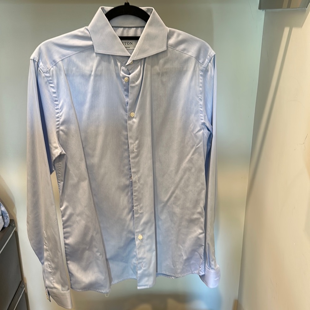 Eton men’s dress shirt super slim 39 and 15.5 neck